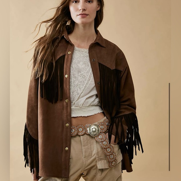 Understated Leather Jackets & Blazers - Understated leather Sunburst Suede Shirt size M